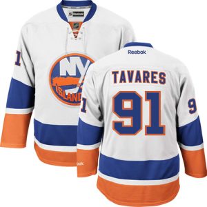NHL New York Islanders Trikot #91 John Tavares Authentic Weiß Reebok Auswärts